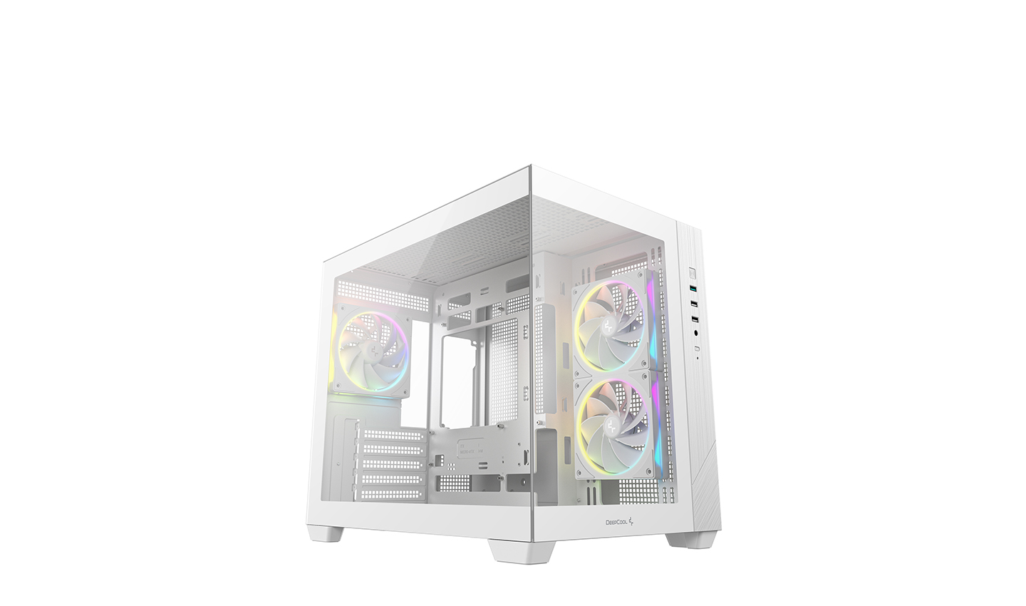 Deepcool Case - CG330 3F WH - White - Micro ATX