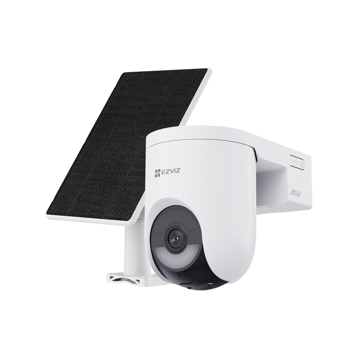 EZVIZ Battery-Powered PT Camera Kit with Solar Panel - CS-HB8c - Dome - 4 MP - 4mm - IP65 - H.264/H.265 - Micro SD, Max. 512 GB