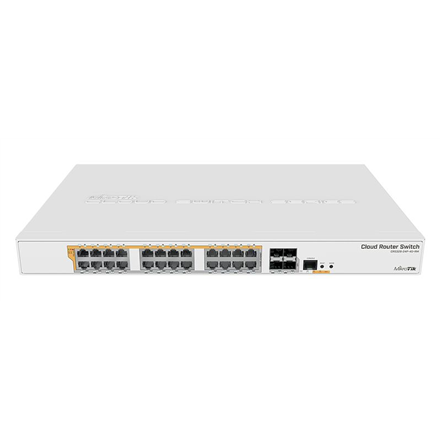 MikroTik - CRS328-24P-4S+RM Gigabit Ethernet POE/POE+ router/switch - 12 month(s) - PoE/Poe+ ports quantity 24