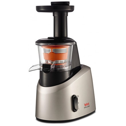 TEFAL - Slow Juicer - ZC255B38 - Type Electric - Silver/ black - 200 W - Extra large fruit input - Number of speeds 2 - 82 RPM