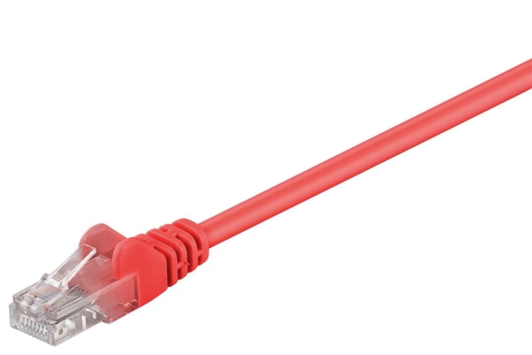 Goobay - CAT 5e patch cable, U/UTP - 68369 - Red RJ45 male (8P8C) - RJ45 male (8P8C)