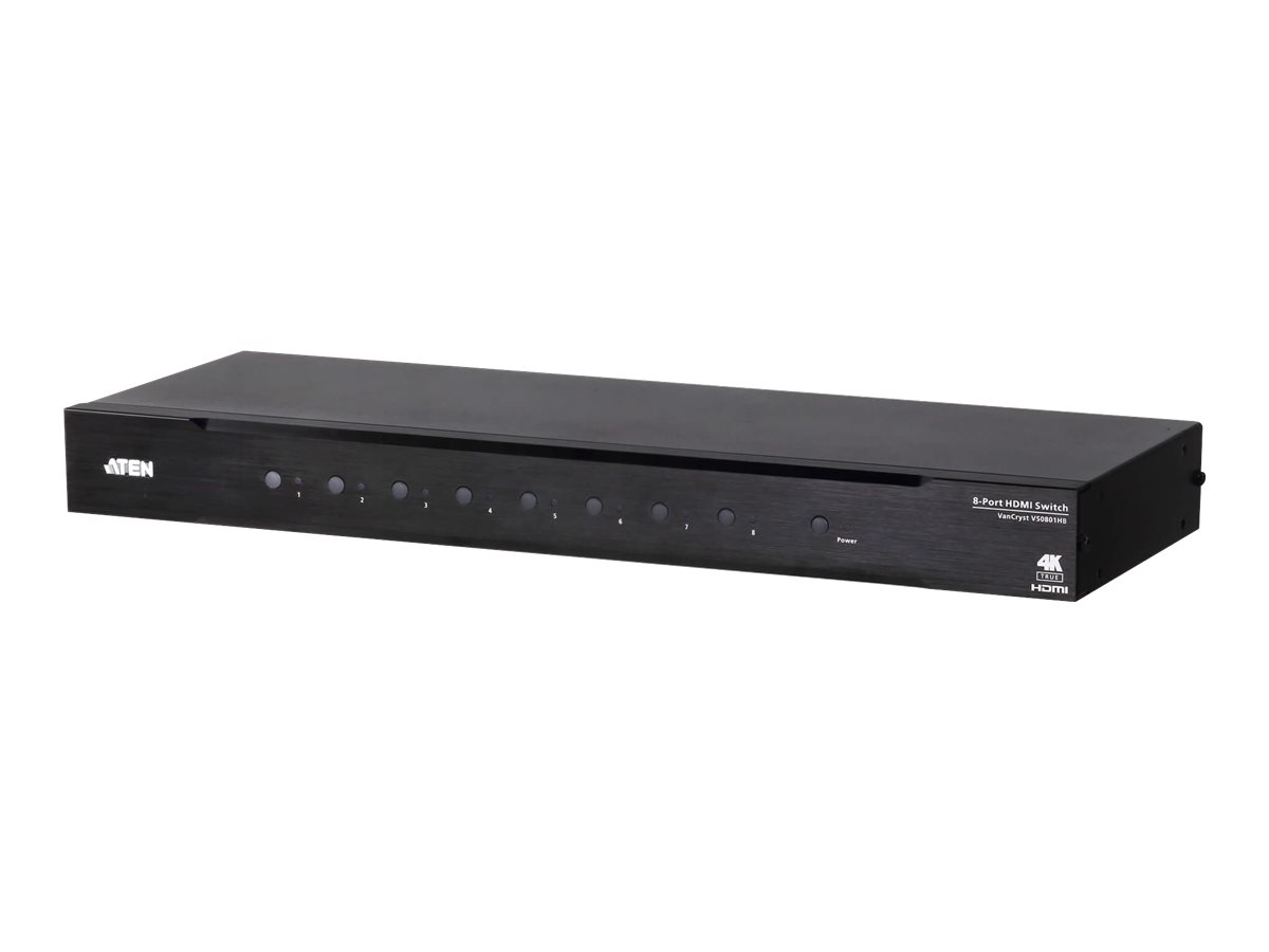 Aten VS0801HB 8-Port True 4K HDMI Switch - Aten - 8-Port True 4K HDMI Switch - VS0801HB - Warranty 24 month(s)
