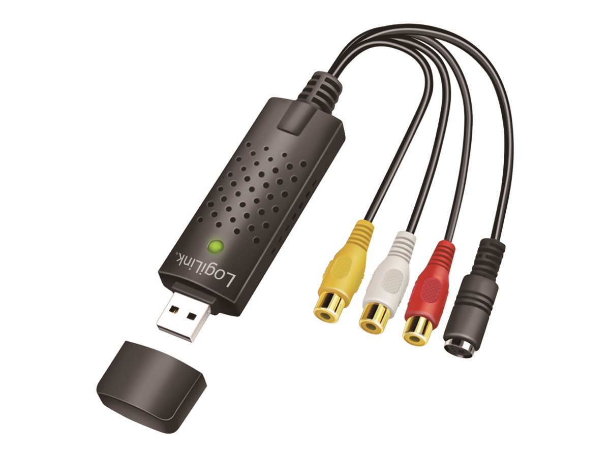 Logilink - USB 2.0 A/V grabber, USB-A/M to 3x RCA + Mini-DIN 5/F, Windows 11 - VG0030A