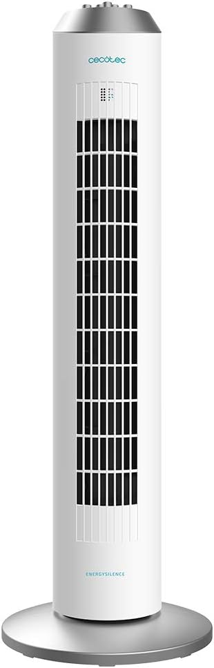 Cecotec EnergySilence 8090 Skyline - Tower Fan - Stand Fan - 60 W - Diameter 29 cm - Number of speeds 3 - Oscillation - White