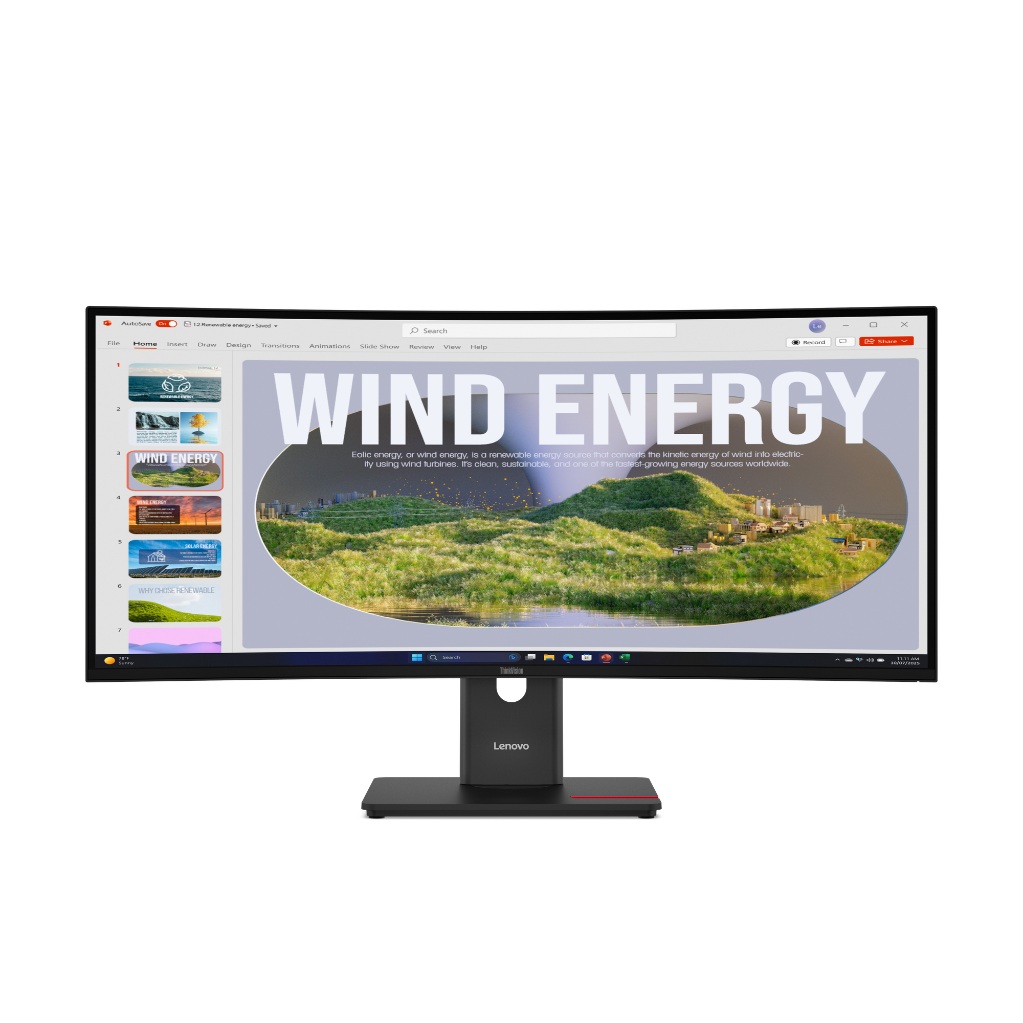 Lenovo - ThinkVision - T34WD-40 - 34 " - VA - 21:9 - 120 Hz - 4 ms - 3440 x 1440 pixels - 300 cd/m² - HDMI ports quantity 1 - Eclipse black - Warranty 36 month(s)