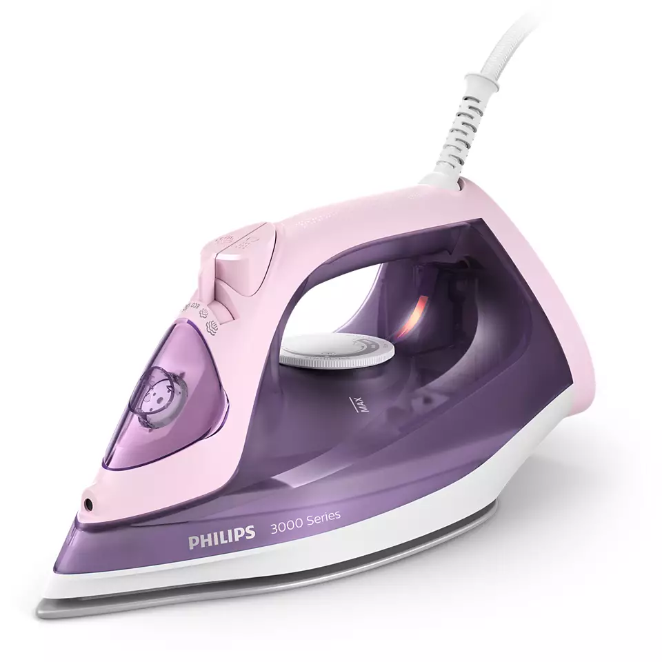 Philips - DST3020/30 - Steam Iron - 2200 W - Water tank capacity 300 ml - Continuous steam 35 g/min - Pink