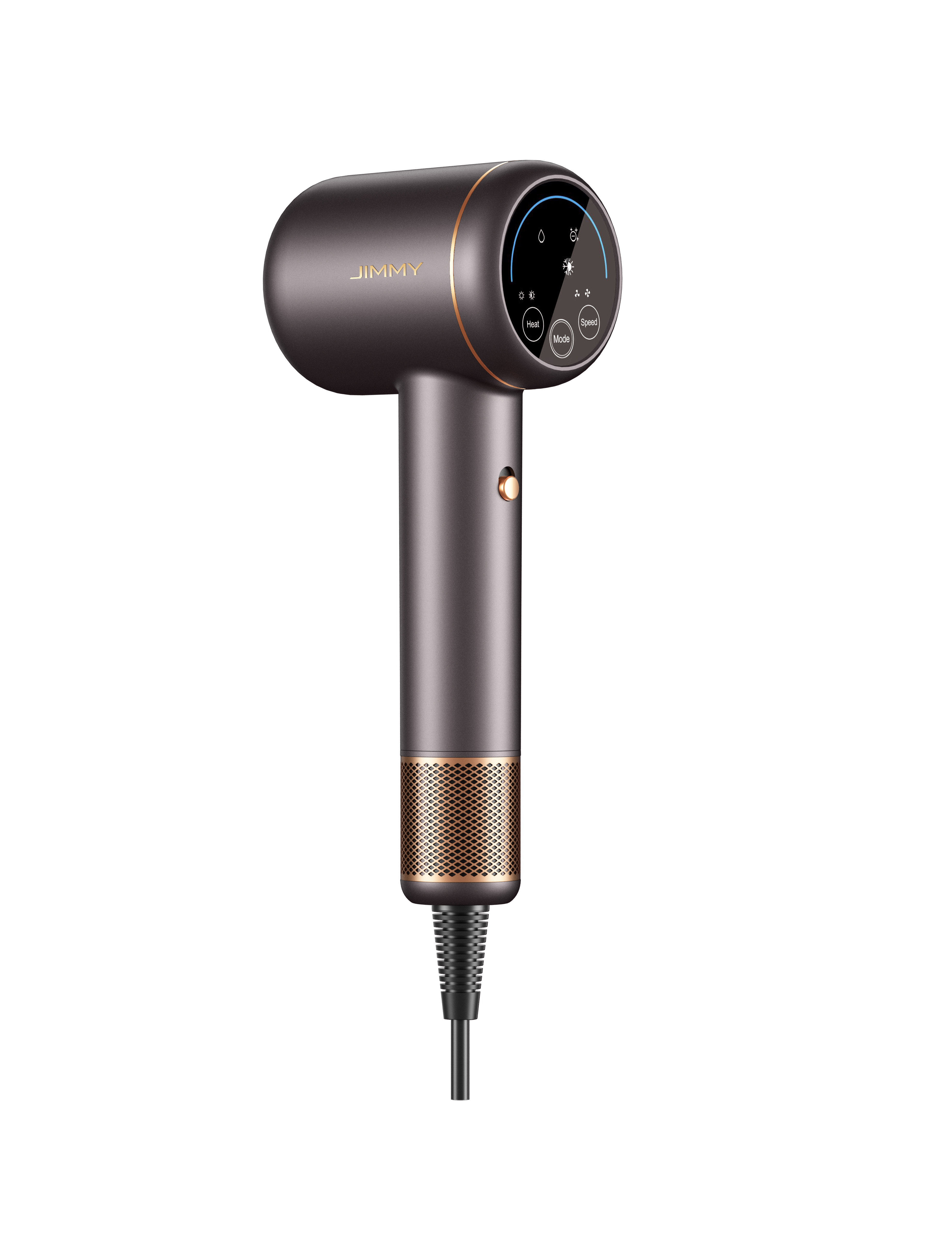 Jimmy - Hair Dryer - F8 - 1600 W - Number of temperature settings 3 - Ionic function - Diffuser nozzle - Grey