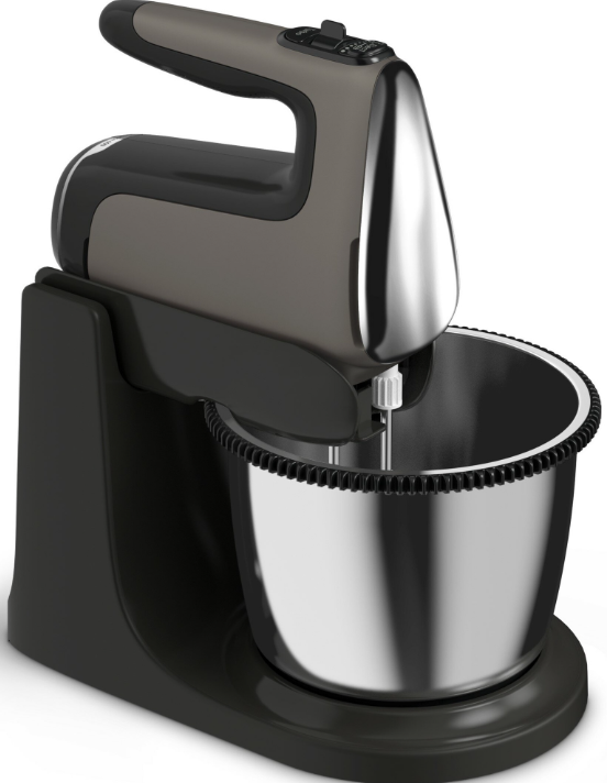 TEFAL - Hand Mixer - Powermix Silence HT654E38 - Hand Mixer - 600 W - Number of speeds 5 - Turbo mode - Dark grey
