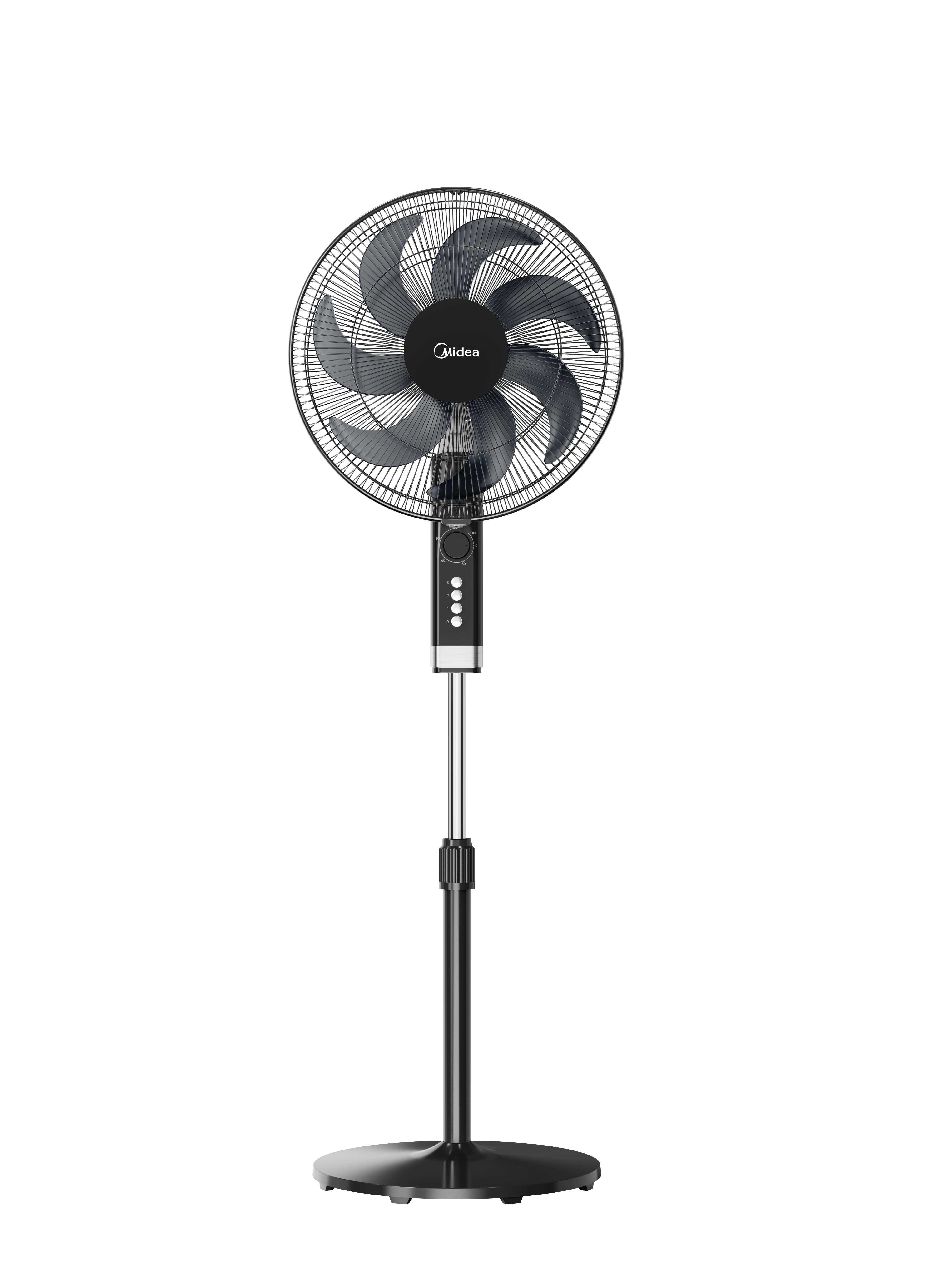 Midea MFS402M0BPK - Stand Fan - 50 W - Diameter 40 cm - Number of speeds 3 - Oscillation - Black