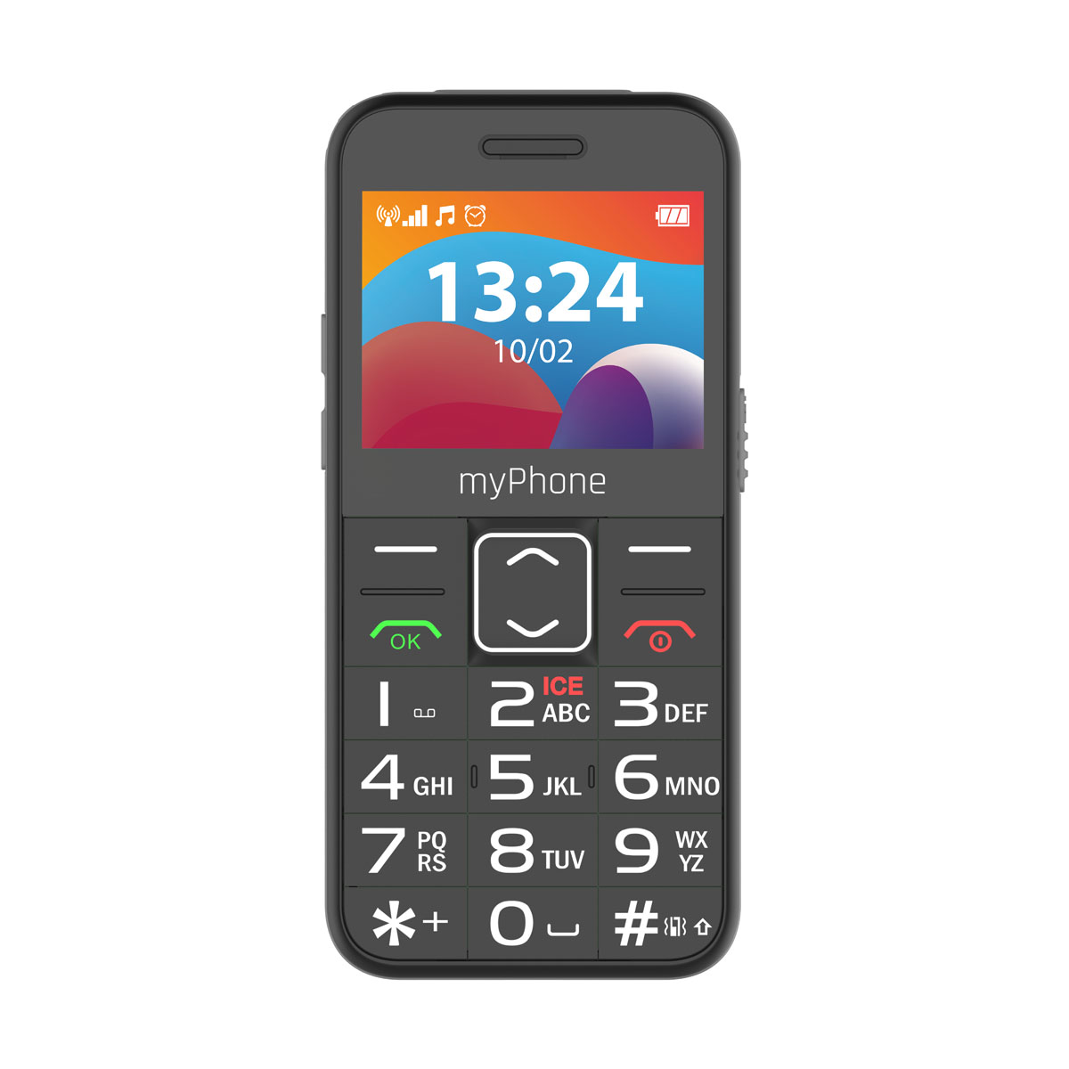 myPhone HALO - 3 LTE - Black - 2.4 " - IPS - 48 MB - 128 MB - Dual SIM - Nano SIM - 3G - Bluetooth - 2.1 - USB version Type-C - Built-in camera - Main camera resolution 0.3 MP - 1400 mAh