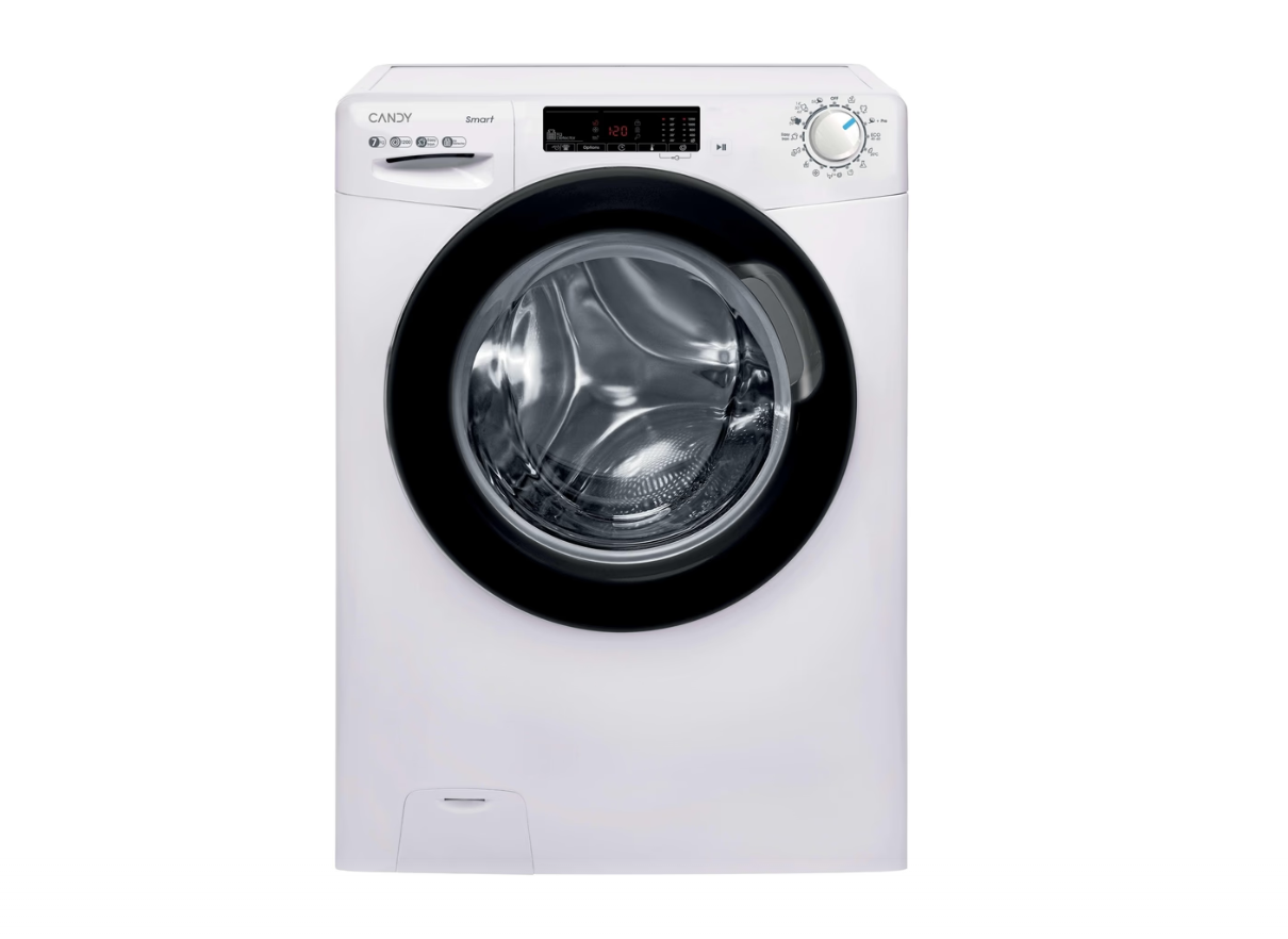 Candy Washing Machine - CSS 127TWB5/1-S - Energy efficiency class A - Front loading - Washing capacity 7 kg - 1200 RPM - Depth 54 cm - Width 60 cm - Display - 2-digit - Steam function - White