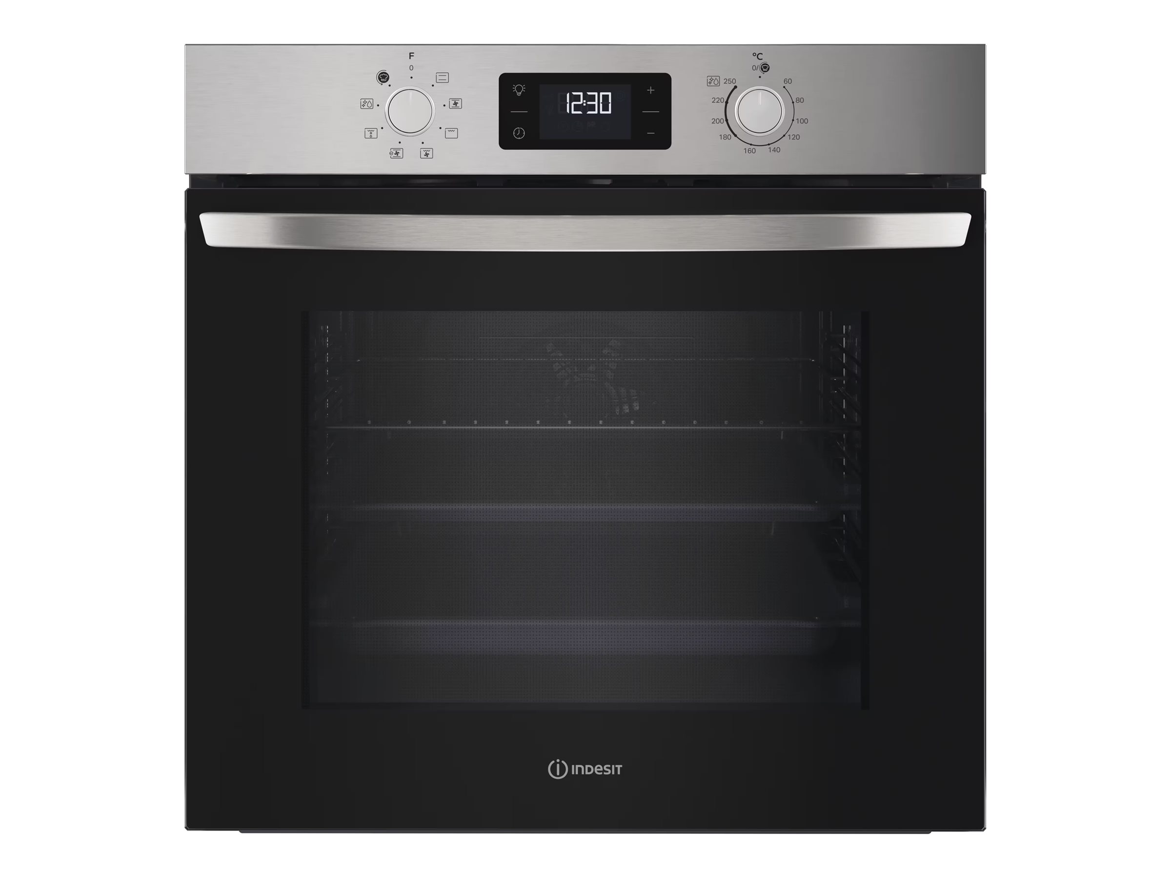 INDESIT Oven - IO 255HU X - 71 L - Electric - Hydrolytic - Electronic - Convection - Height 59.5 cm - Width 59.5 cm - Stainless steel