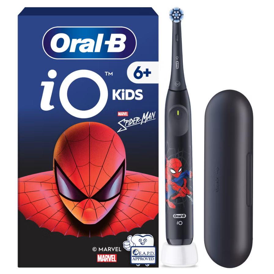 Oral-B Electric Toothbrush with Travel Case, 6Y+ - iO Kids Marvel Spiderman - Rechargeable - For kids - Number of brush heads included 1 - Number of teeth brushing modes 3