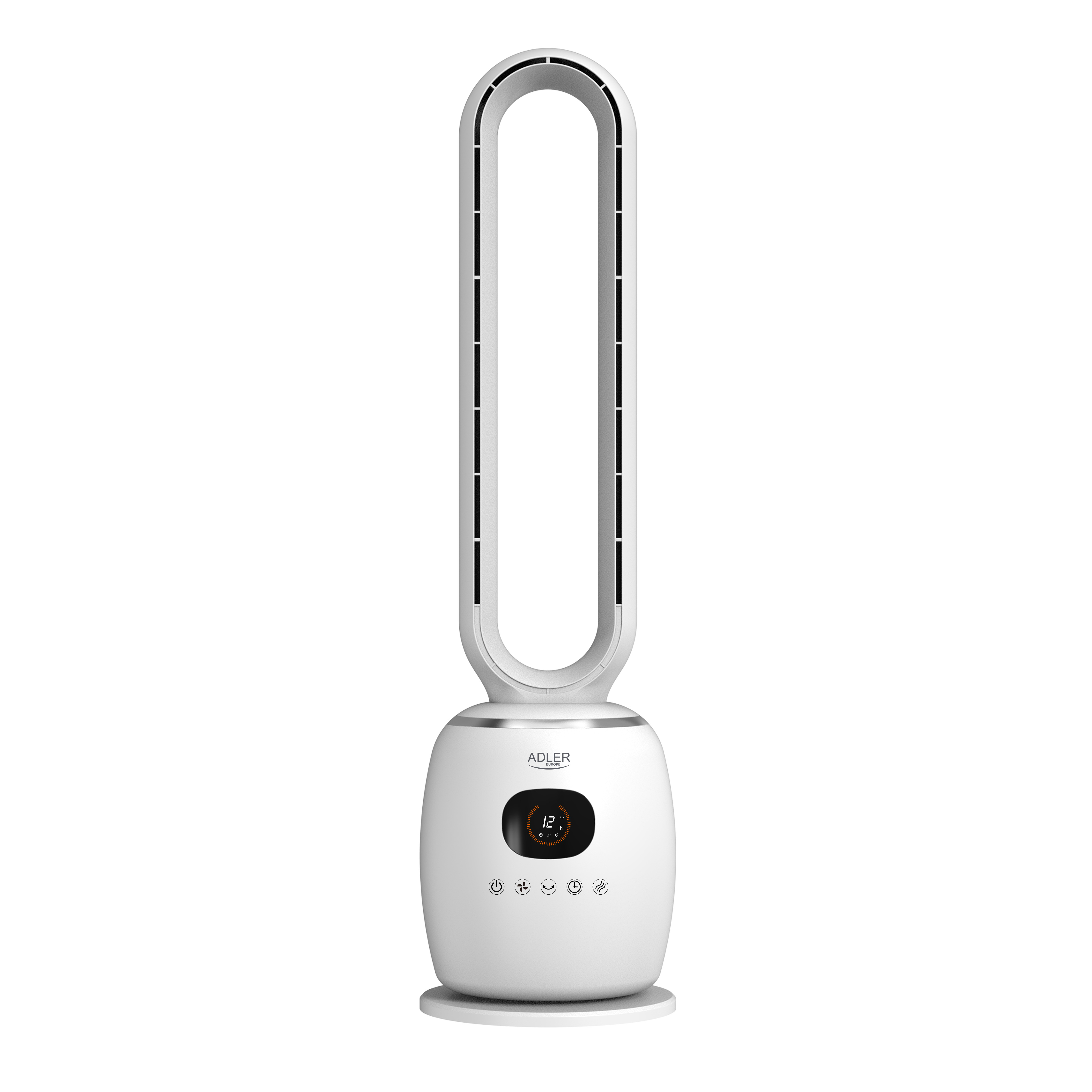 Adler Bladeless Fan - AD 7344 - Tower Fan - 60 W - Diameter 23 cm - Number of speeds 3 - Oscillation - Remote control - White