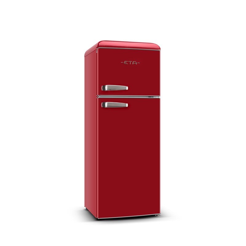ETA - Refrigerator - ETA253490030E Storio retro - Energy efficiency class E - Free standing - Double Door - Height 148.2 cm - Fridge net capacity  170 L - Freezer net capacity 45 L - 44 dB - Red