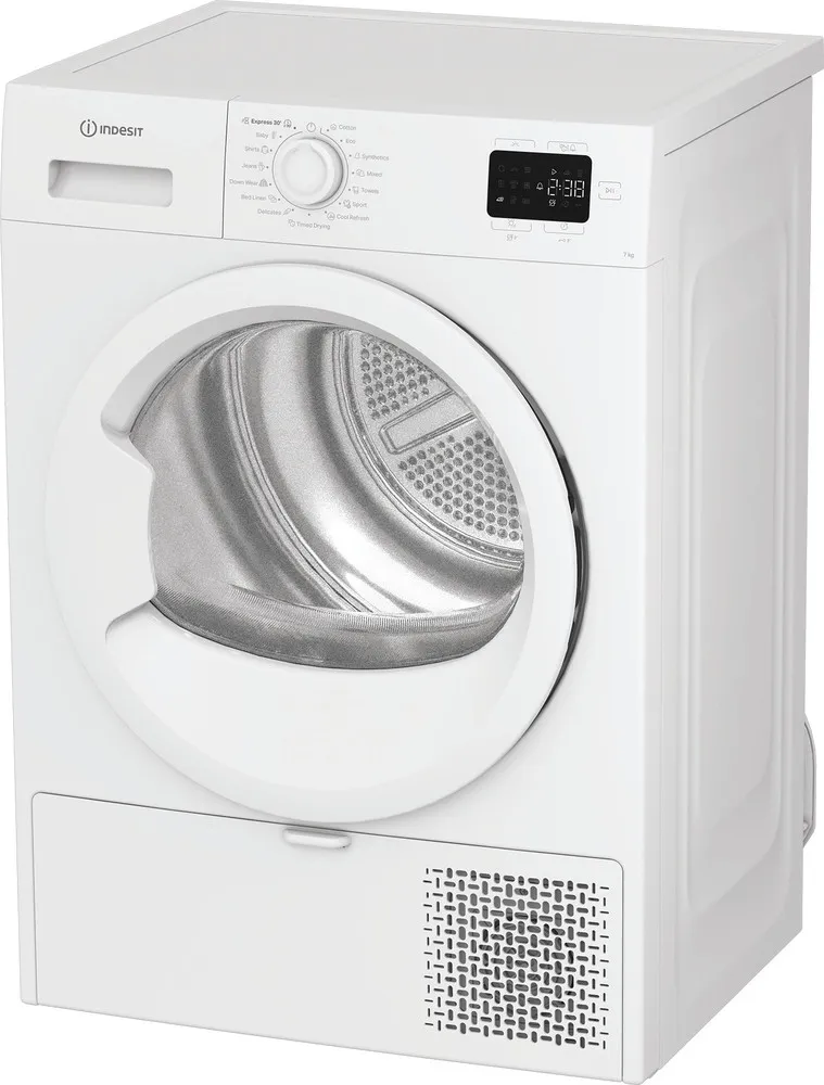 INDESIT Dryer Machine - C YSD 72D WW EE - Energy efficiency class E - Front loading - 7 kg - Heat pump - Digital - Depth 54.5 cm - White