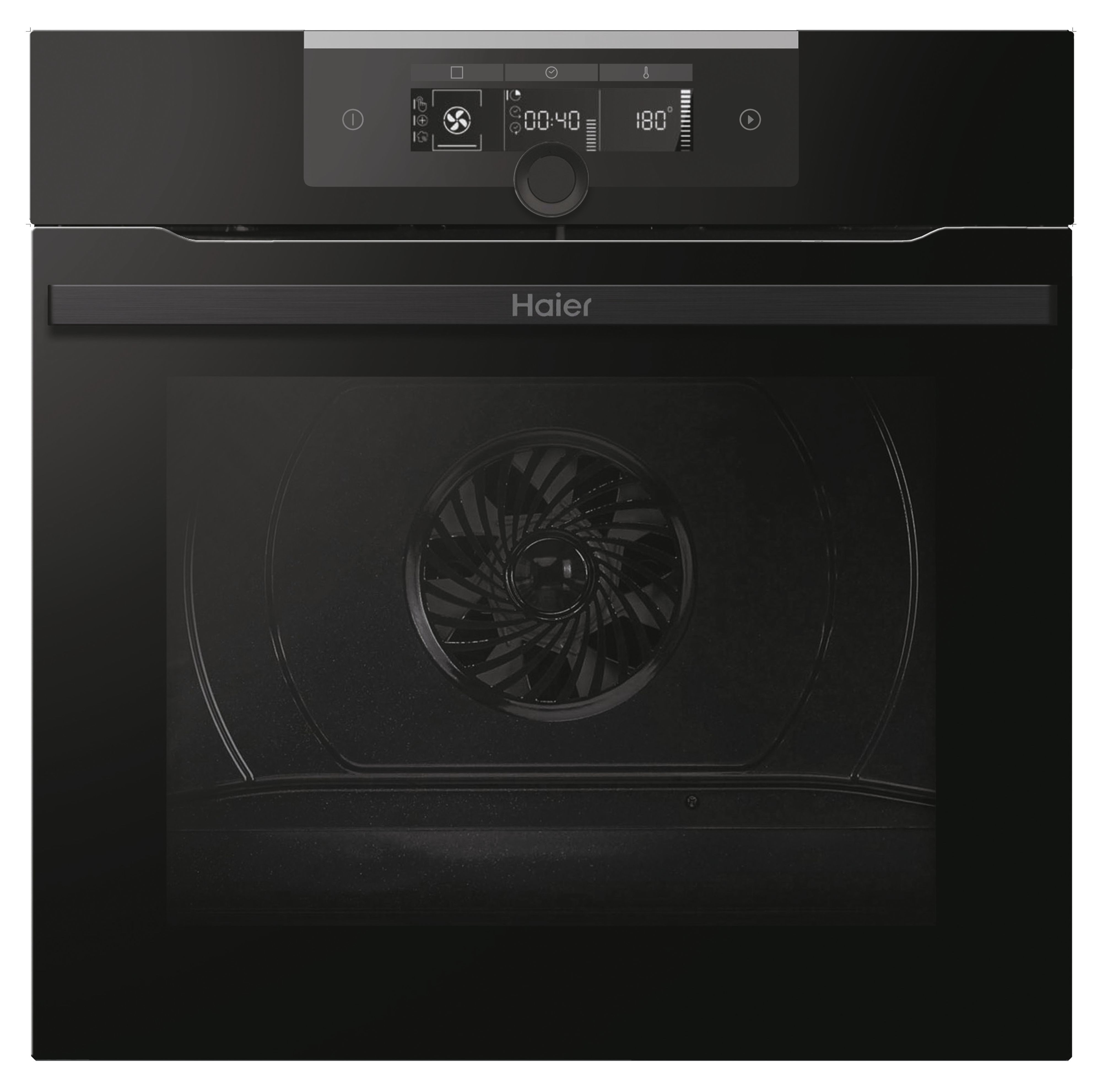 Haier Oven - HWO60SM2F3BH - 70 L - Electric - Hydrolytic - Electronic - Height 59.5 cm - Width 59.5 cm - Black