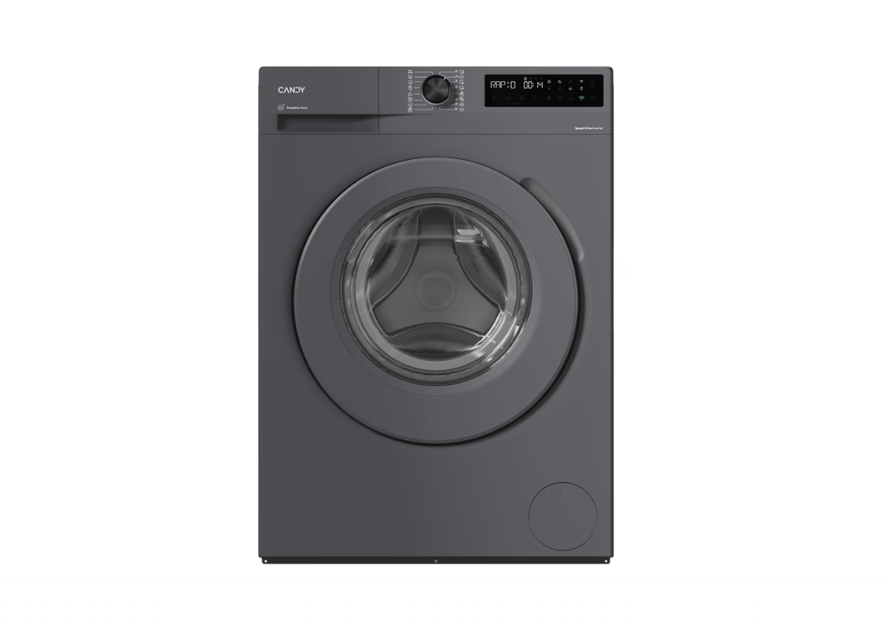 Candy Washing machine - BR 26SSR6G-S - Energy efficiency class A - Front loading - Washing capacity 6 kg - 1200 RPM - Depth 42 cm - Width 59.5 cm - Display - Digital - Steam function - Wi-Fi - Grey