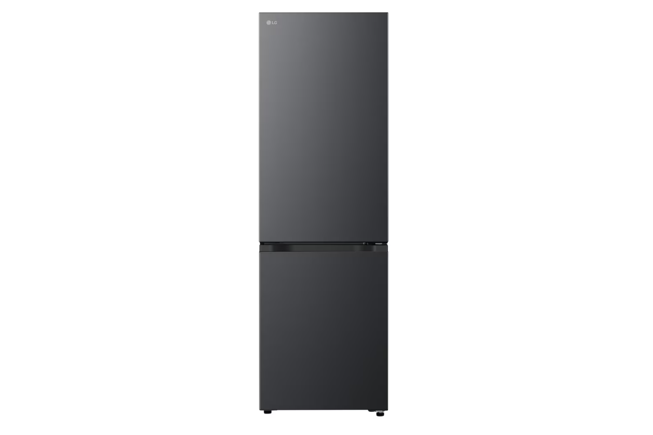 LG Refrigerator - GBBSJ10EEP - Energy efficiency class E - Free standing - Combi - Height 186 cm - No Frost system - Fridge net capacity 220 L - Freezer net capacity 113 L - Display - 35 dB - Essence Matte Black