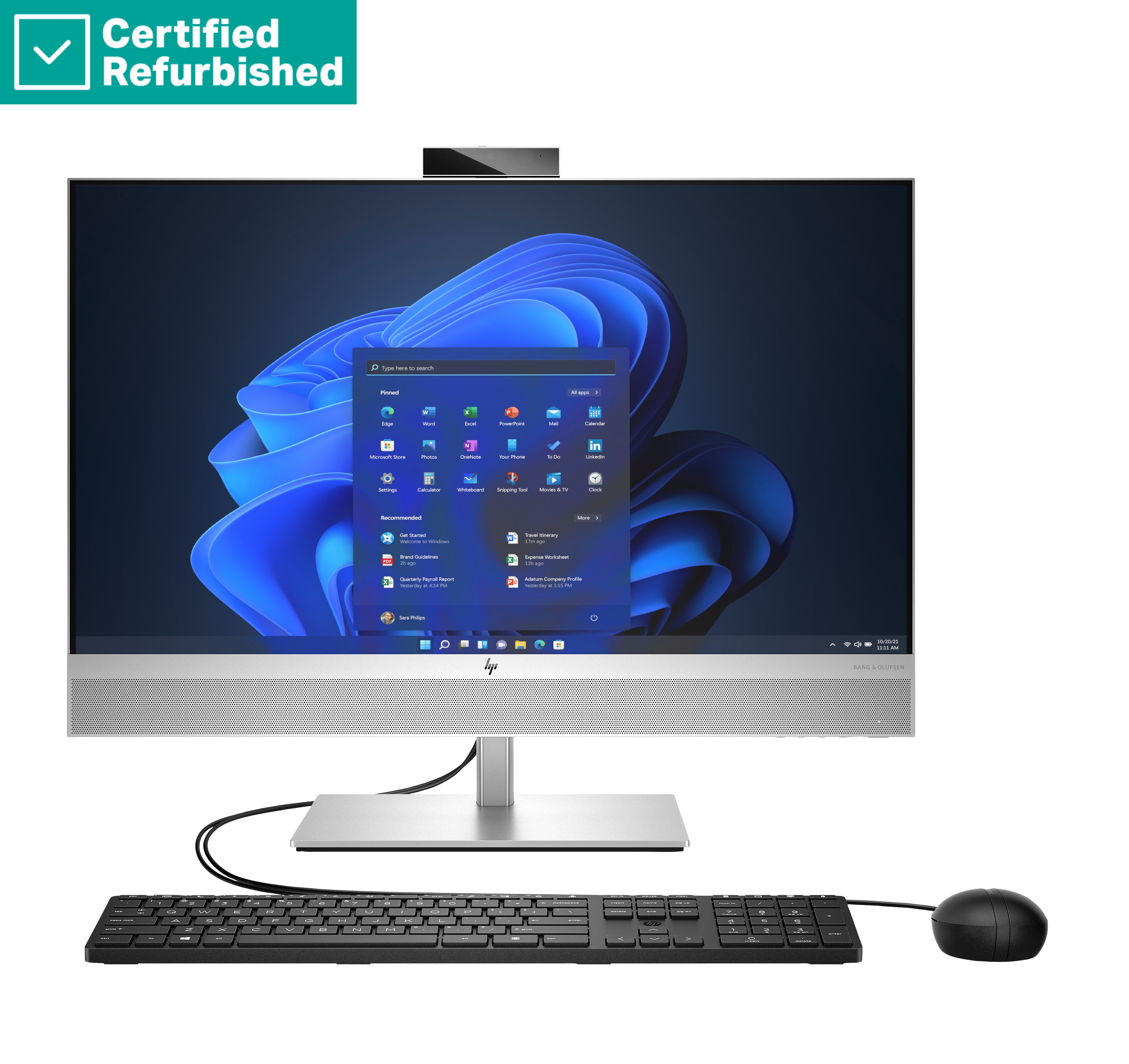 RENEW SILVER HP Elite 870 G9 AIO All-In-One 27 - i7-14700, 32GB, 1TB SSD, 27 QHD Non-Touch AG, FPR, Height Adjustable, Win 11 Pro, 1 years