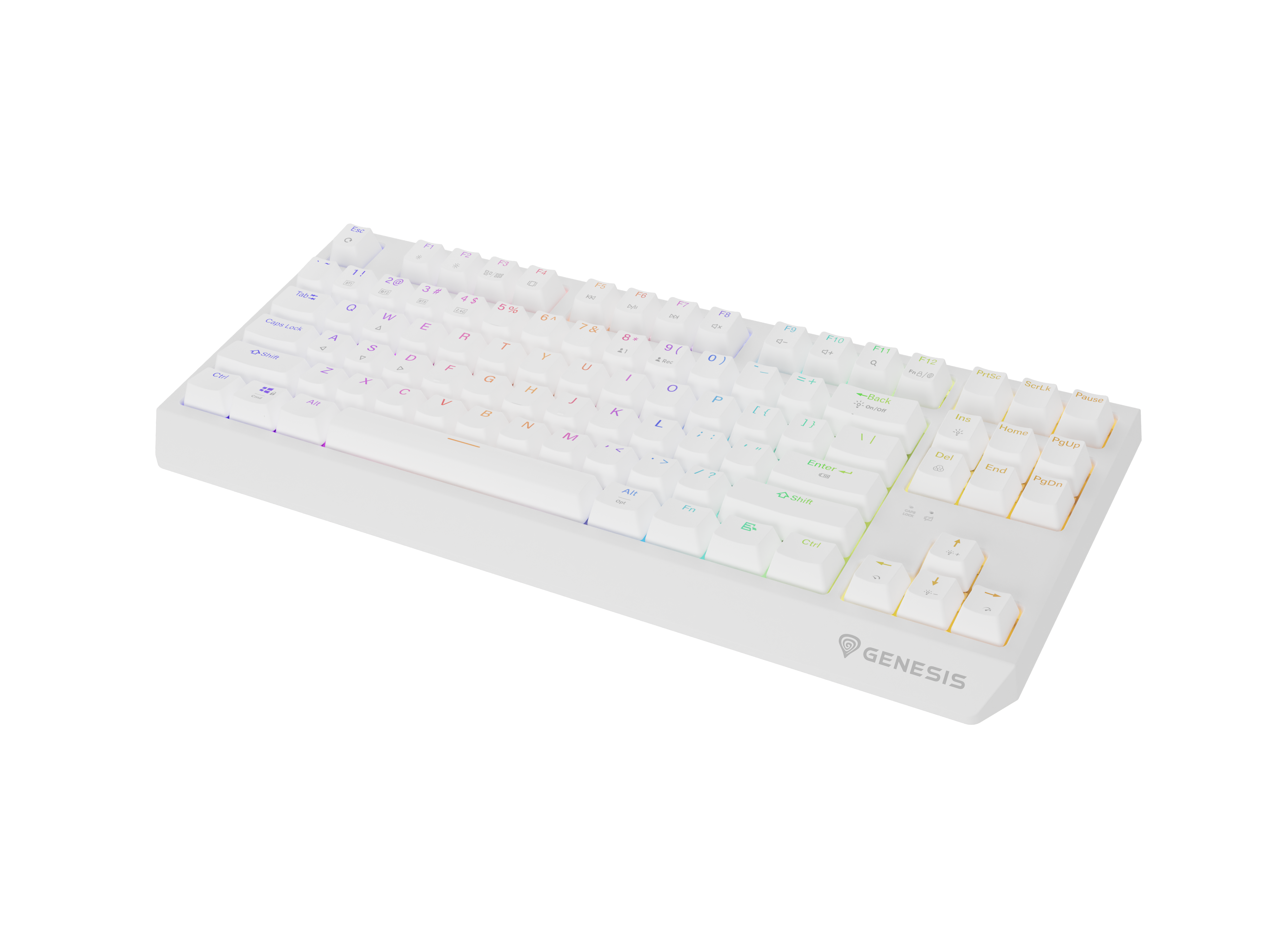 Genesis - THOR 230 - Mechanical Gaming Keyboard - Wireless - US - Outemu Red - White