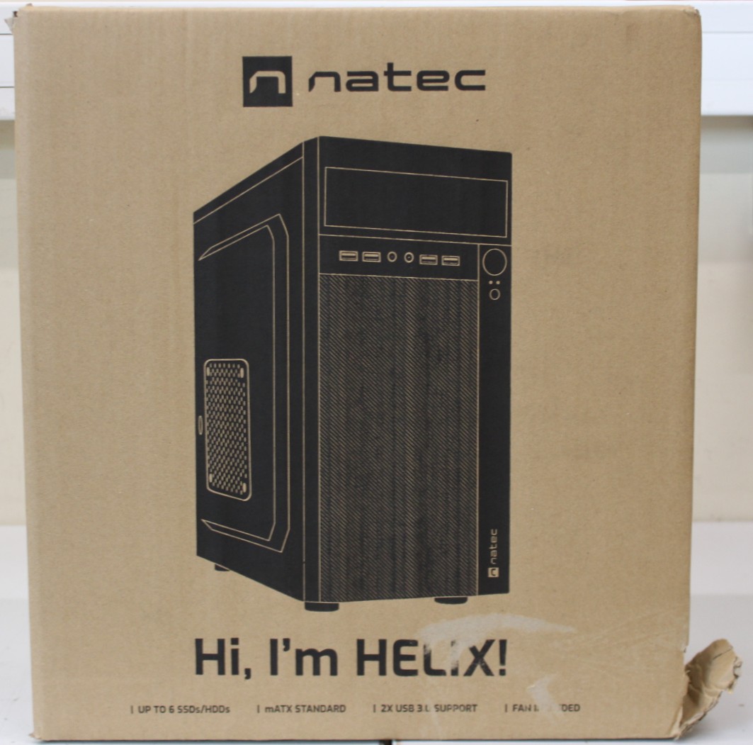 SALE OUT. - Natec - PC Case - Helix Matx - Black - Mini Tower - DAMAGED PACKAGING, DENTED ITEM BODY