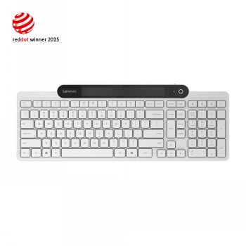 Lenovo 800 Self-Charging Bluetooth Keyboard-US English - Keyboard - Bluetooth - US English - White