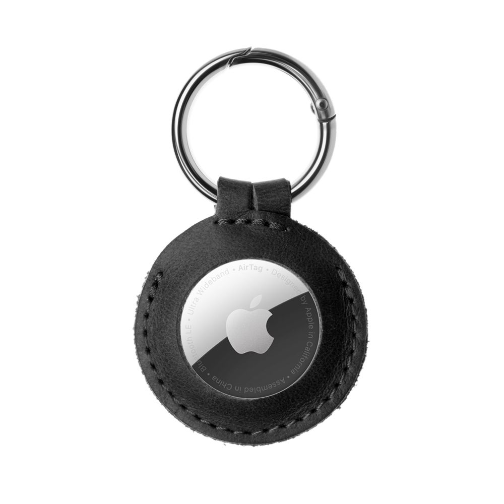 Fixed - Case for AirTag - Genuine cowhide - Black