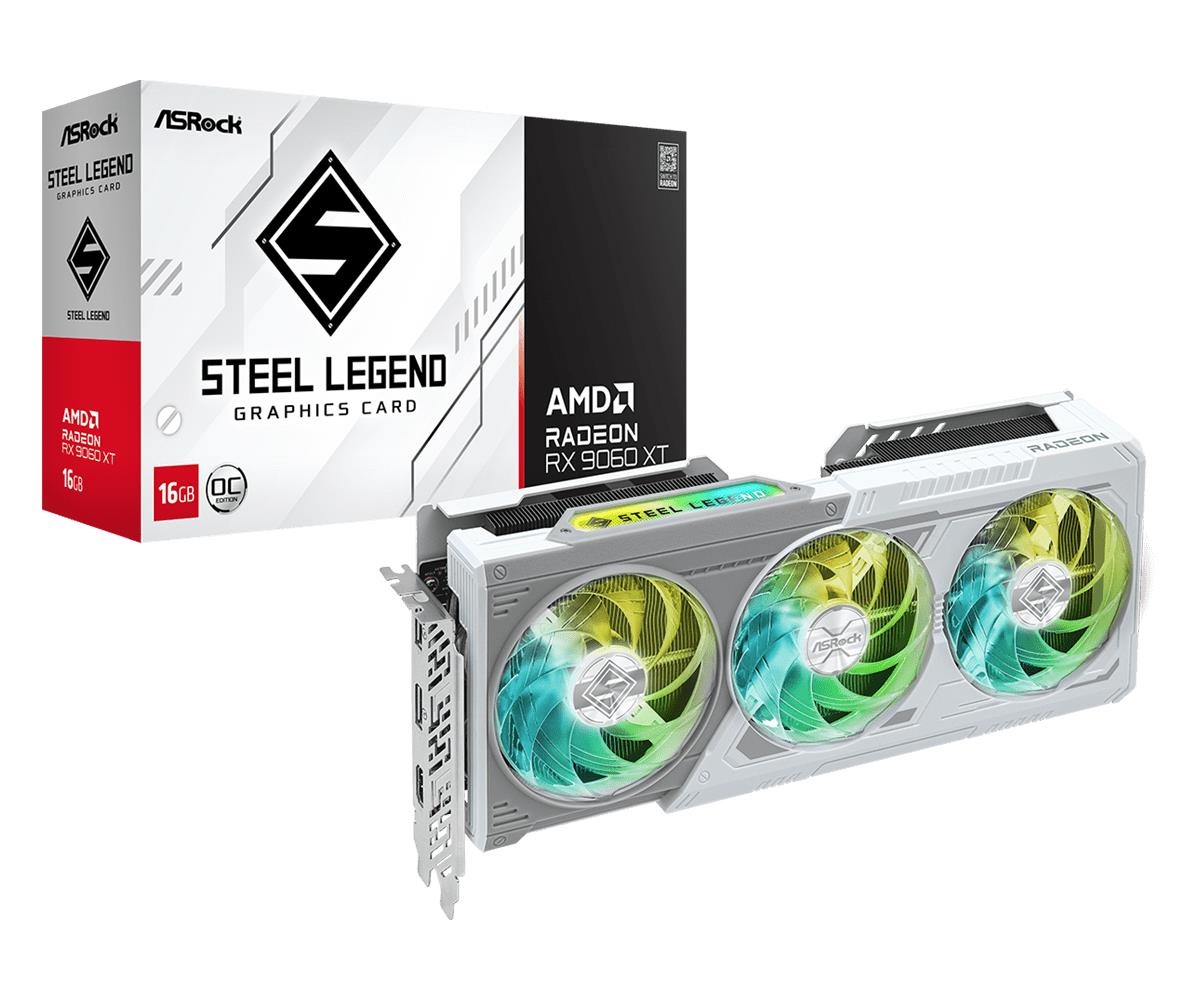 Graphics Card|ASROCK|AMD|Radeon RX 9060 XT|16 GB|GDDR6|128 bit|PCI Express x16 5.0|Active|RX9060XTSL16GO