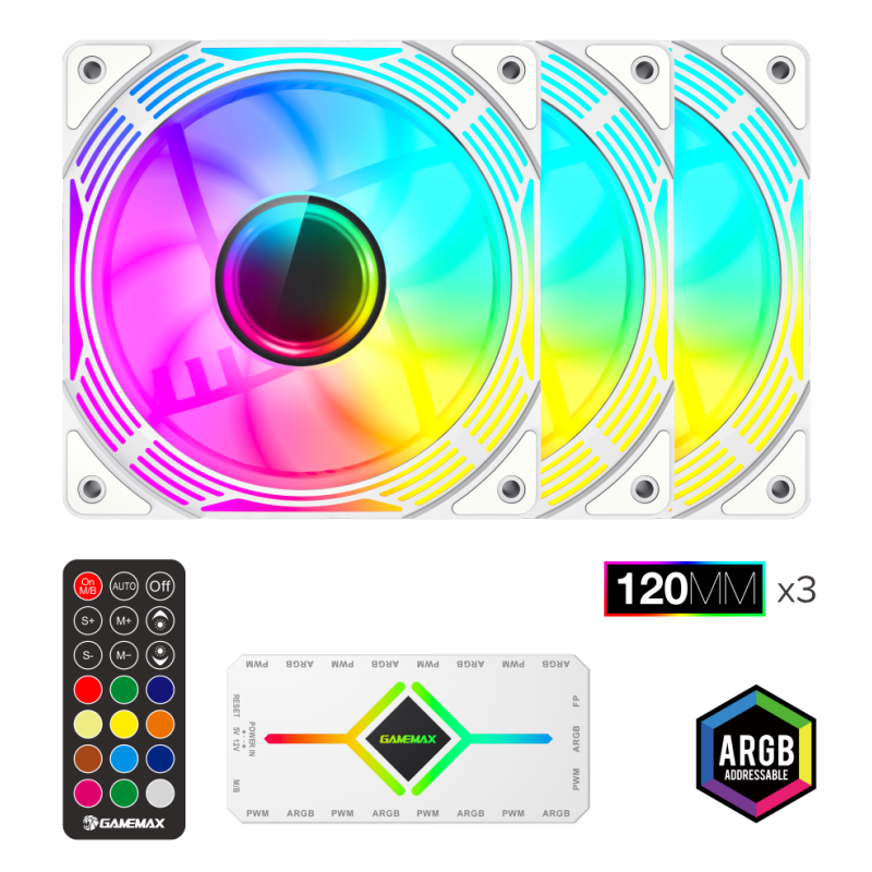 Gamemax Case Fan - KF300 WH - White