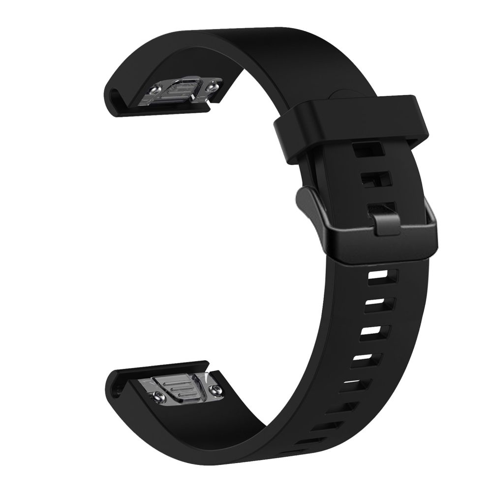 Fixed - Silicone Strap for Garmin QuickFit 20mm - Black
