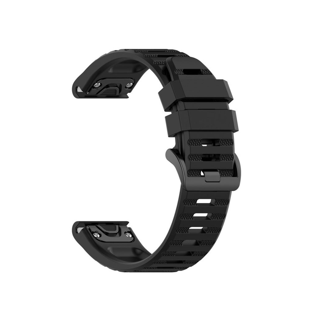Fixed - Silicone Strap for Garmin QuickFit 22mm - Black