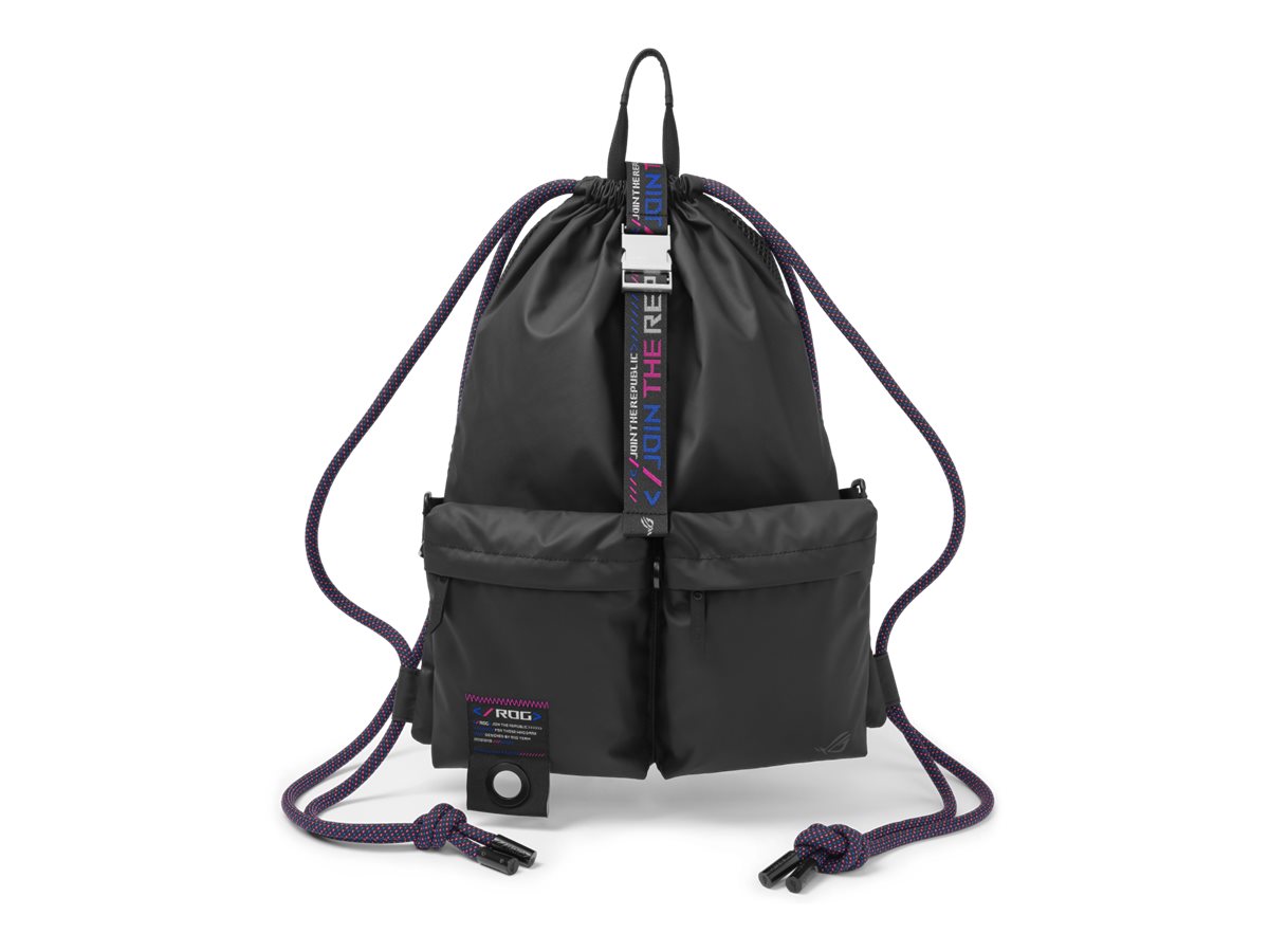 Asus - ROG SLASH Multi-use Drawstring Bag - Drawstring bag - Black