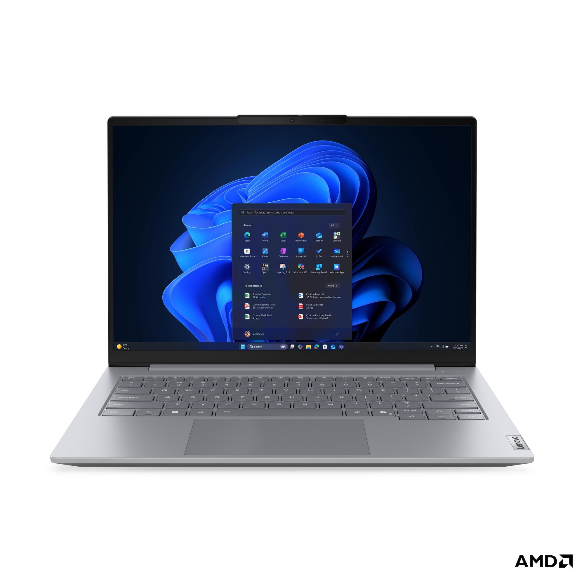 Lenovo ThinkBook 14 G9 AHP - Arctic Grey - 14 " - IPS - WUXGA - 1920 x 1200 pixels - Anti-glare - AMD Ryzen 7 - 250 - 32 (2x16GB) GB - SODIMM DDR5 - Solid-state drive capacity 512 GB - AMD Radeon 780M Graphics - Windows 11 Pro - 802.11be - Bluetooth versi