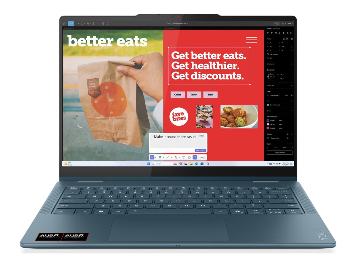 Lenovo Yoga 7 2-in-1 14AKP10 AMD - Tidal Teal - 14 " - OLED - WUXGA - 1920 x 1200 pixels - AMD Ryzen AI 7 - 350 - 16 GB - Soldered LPDDR5 - Solid-state drive capacity 512 GB - AMD Radeon 860M Graphics - Windows 11 Home - 802.11be - Bluetooth version 5.4 |