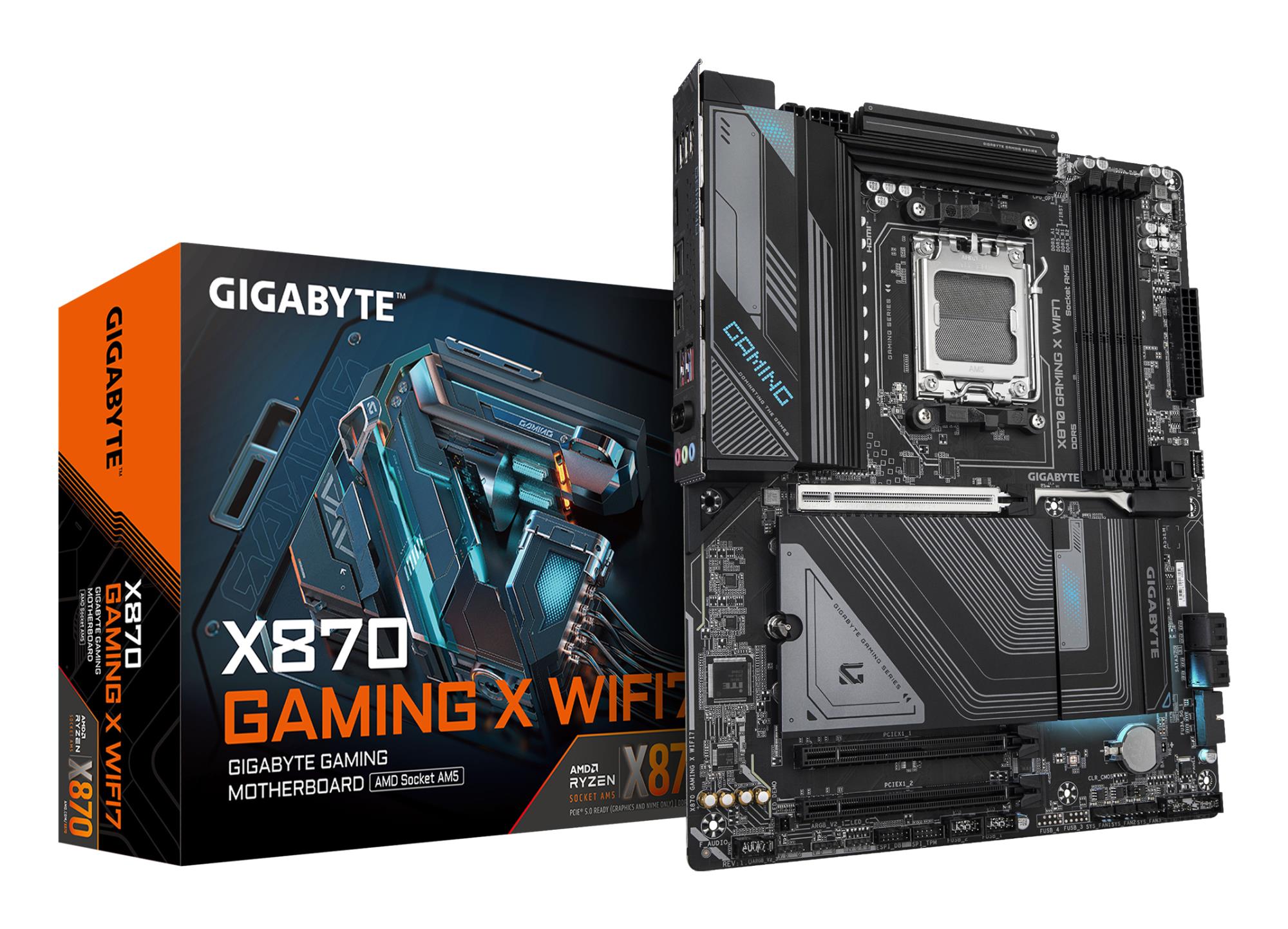 Mainboard|GIGABYTE|AMD X870|SAM5|ATX|Memory DDR5|Memory slots 4|2xPCI-Express 3.0 1x|1xPCI-Express 5.0 16x|3xM.2|1xHDMI|4xUSB 2.0|4xUSB 3.2|2xUSB-C|1xRJ45|3xAudio port|X870GAMINGXWIFI71.1