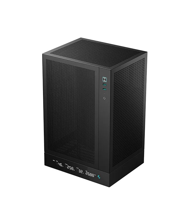 Deepcool PC Gaming Case - CH170 DIGITAL - Black - Mini ITX - ATX PS2