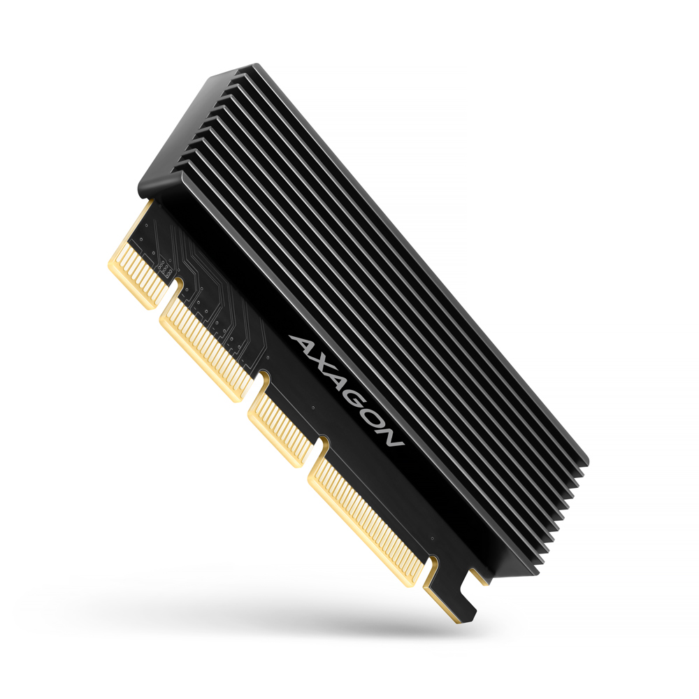 AXAGON PCI-Express x16 adapter with cooler for connecting an NVMe M.2 SSD drive to a computer - PCEM2-XS