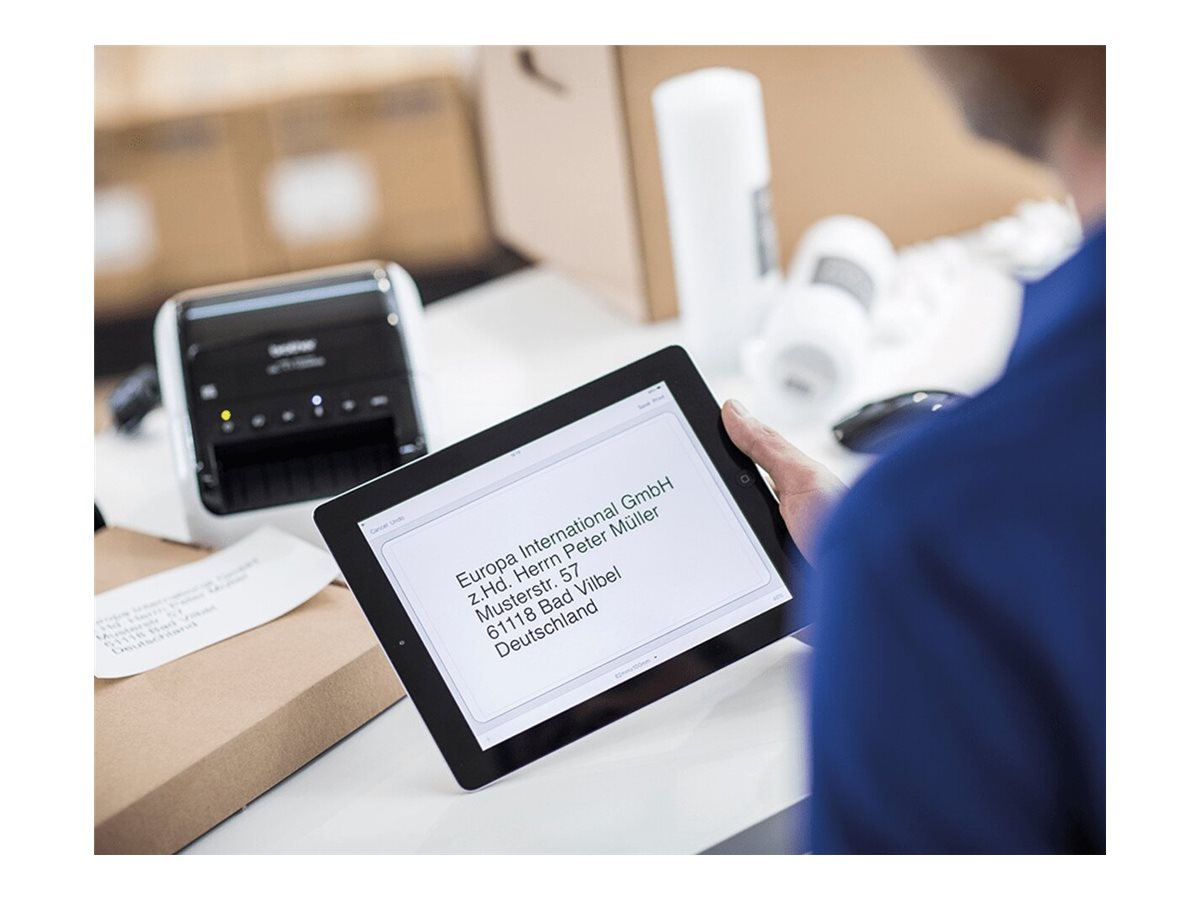 Brother QL-1110NWBC - Mono - Thermal - Label Printer - Wi-Fi - White/Black