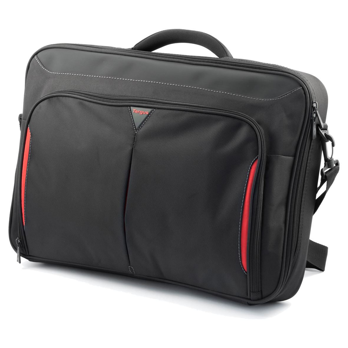 Targus - Clamshell Laptop Bag - CN418EU - Briefcase - Shoulder strap - Black/Red