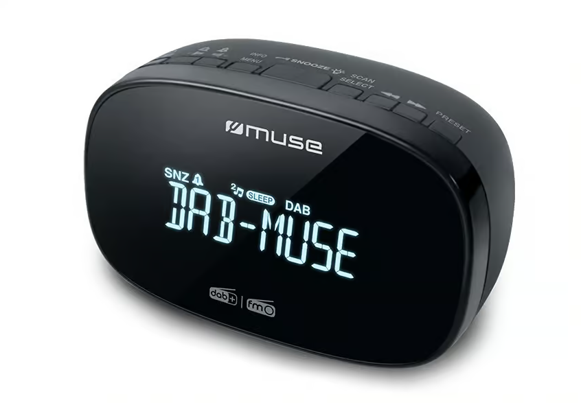 Muse - DAB+/FM Dual Alarm Clock Radio - M-150 CDB - Alarm function - AUX in - Black