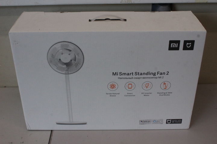 SALE OUT. Xiaomi - Mi Smart Standing Fan - 2 - Stand Fan - 15 W - Oscillation - White - USED, DISASSEMBLED STAND PAD, DIRTY