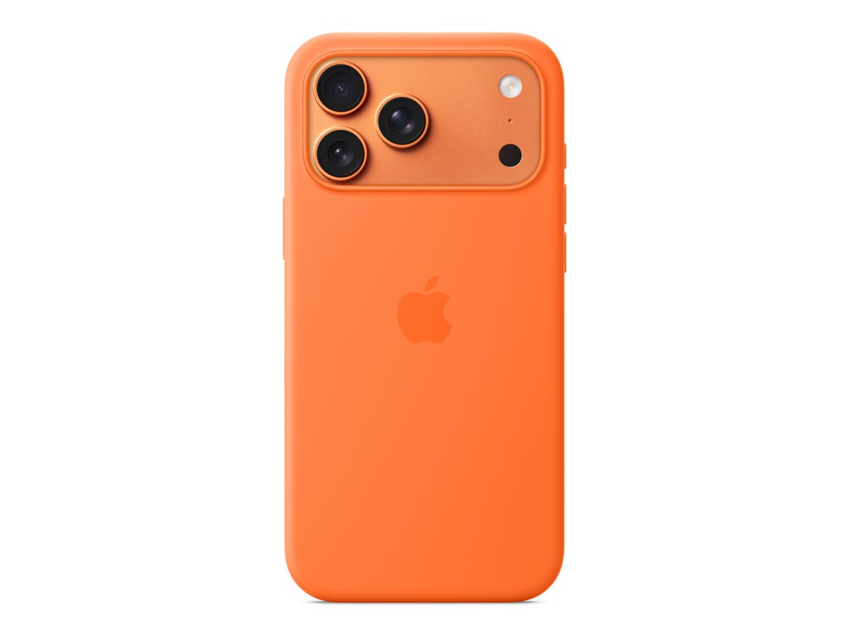 Apple iPhone 17 Pro Max Silicone Case with MagSafe – Orange - Apple