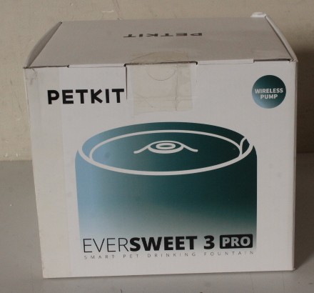 SALE OUT. Petkit P4108 Eversweet 3 Pro (Wireless Pump) (W4X) - PETKIT Smart Pet Drinking Fountain - Eversweet 3 Pro (Wireless Pump) - Capacity 1.35 L - Filtering - Material Stainless Steel, ABS - White - DEMO - 24 month(s)