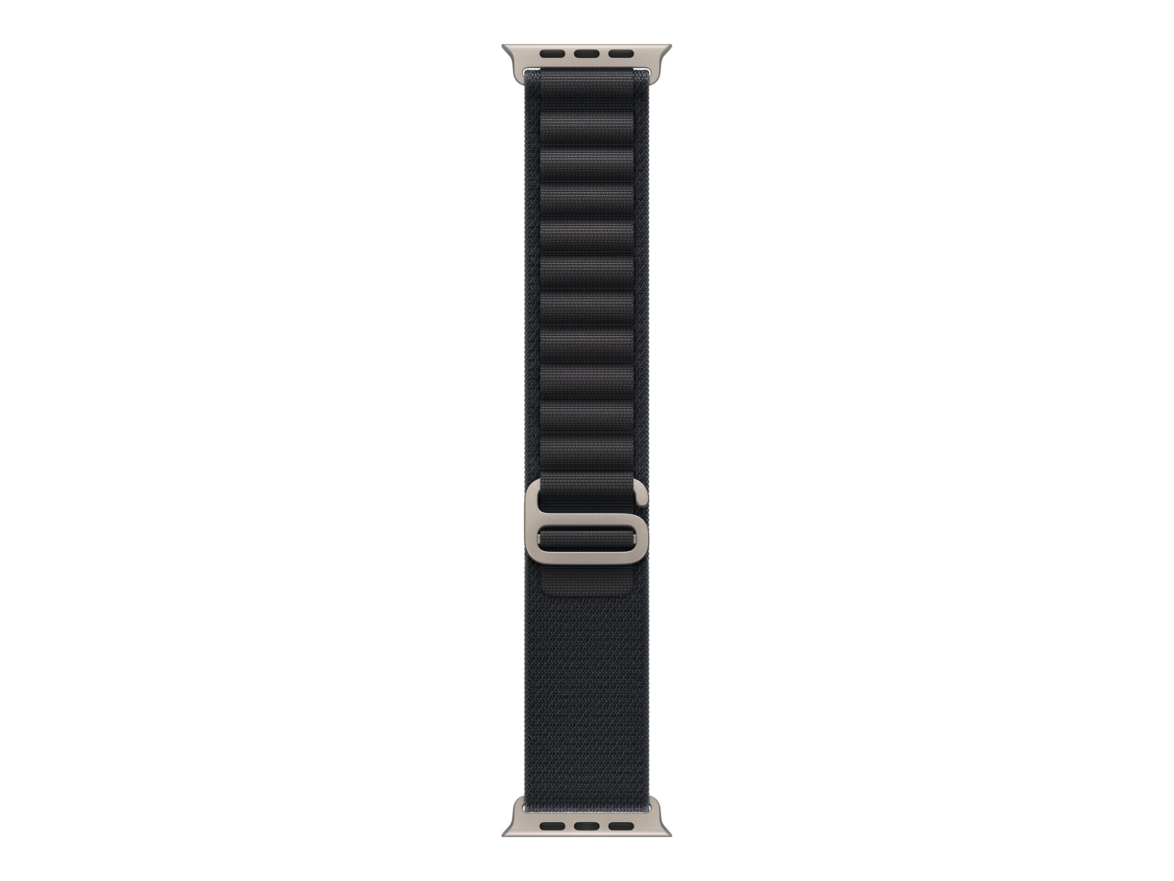 Apple - 49mm Black Alpine Loop - Medium - Natural Titanium Finish