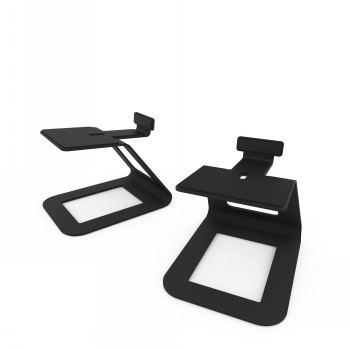 KANTO AUDIO ELEVATED DESKTOP SPEAKER STANDS FOR LARGE SPEAKERS - BLACK (PAIR)