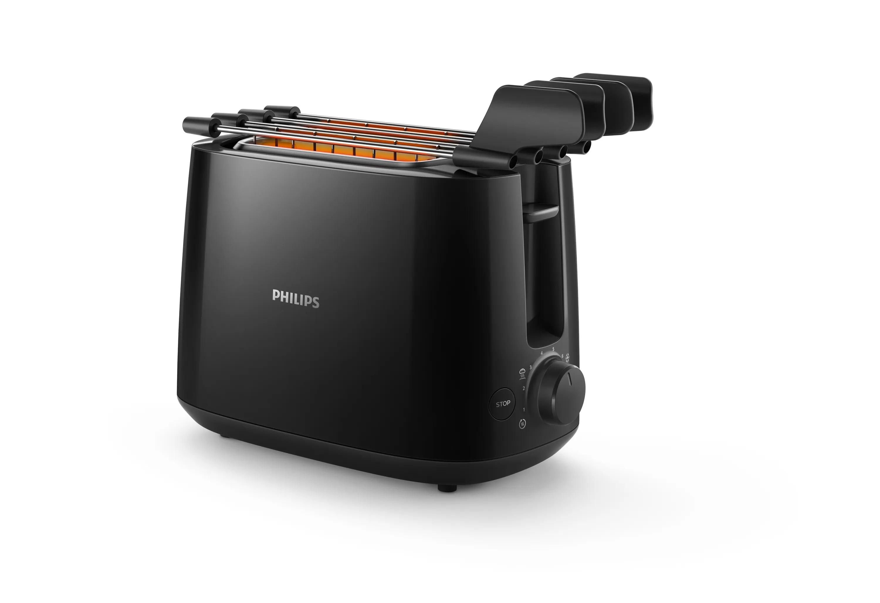 Philips - Daily Collection Toaster - HD2583/90 - Number of slots 2 - Housing material Plastic - Black