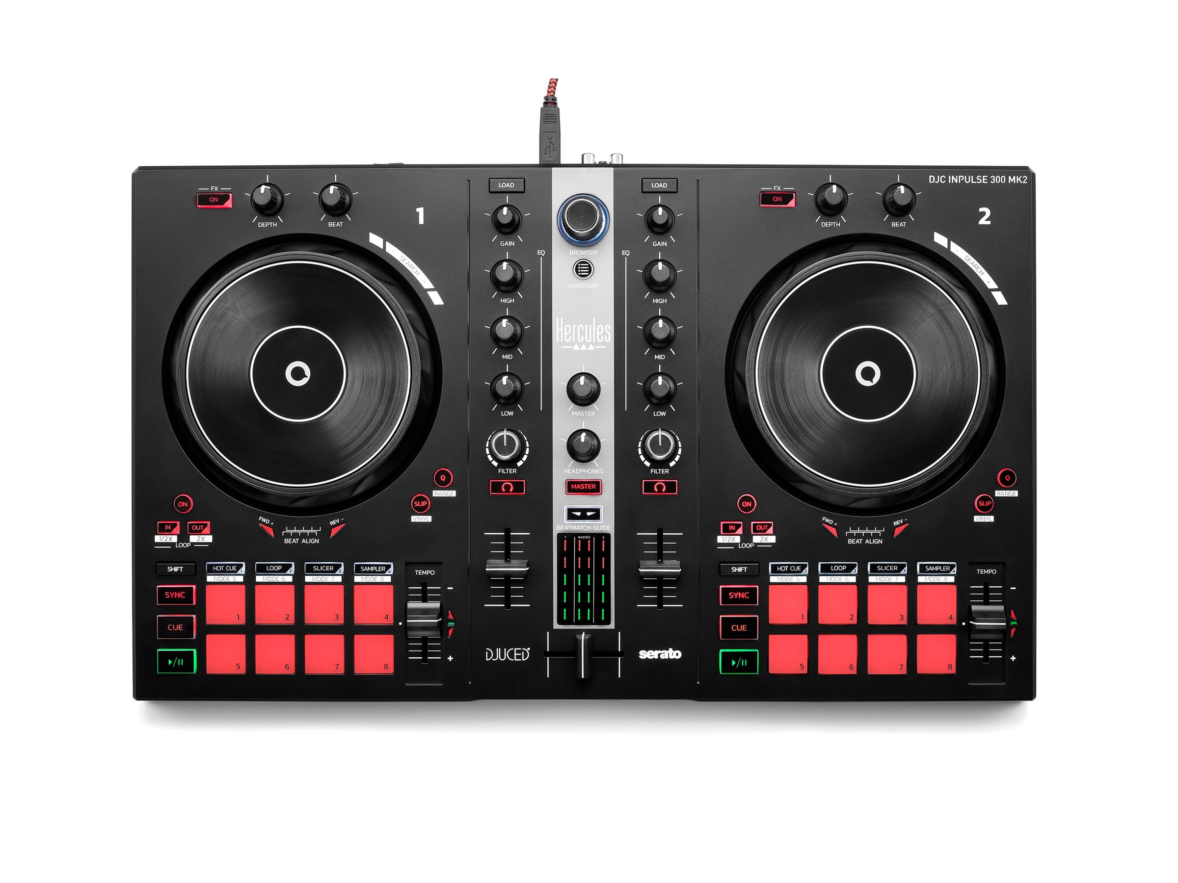 Hercules - DJ controller - DJ Essentials Kit - Speakers - USB connectivity