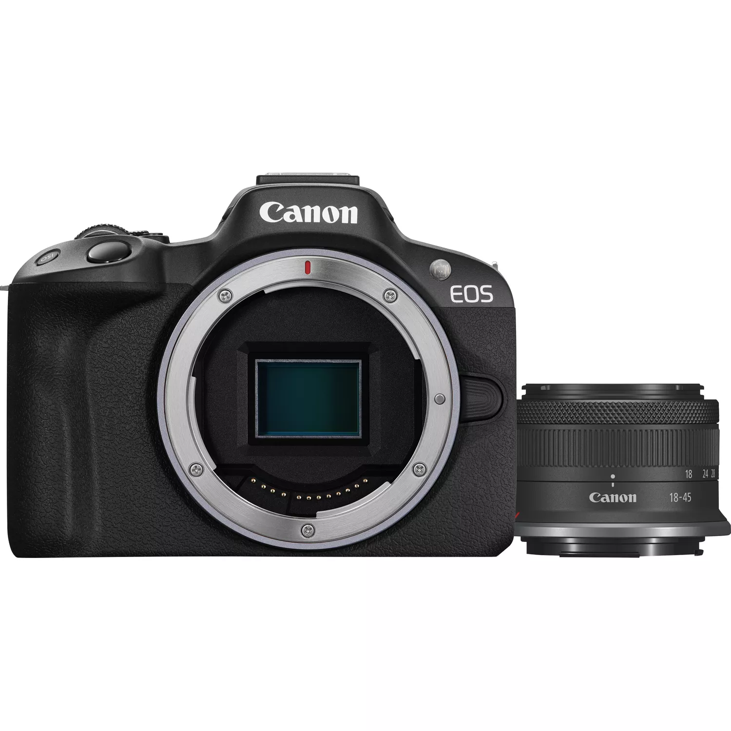 Canon - EOS R50 + RF-S 18-45mm F4.5-6.3 IS STM (SIP) - Megapixel 24.2 MP - Image stabilizer - ISO sensitivity (max) 32000 - Display diagonal 2.95 " - Wi-Fi - Video recording - Automatic, manual - CMOS - Black