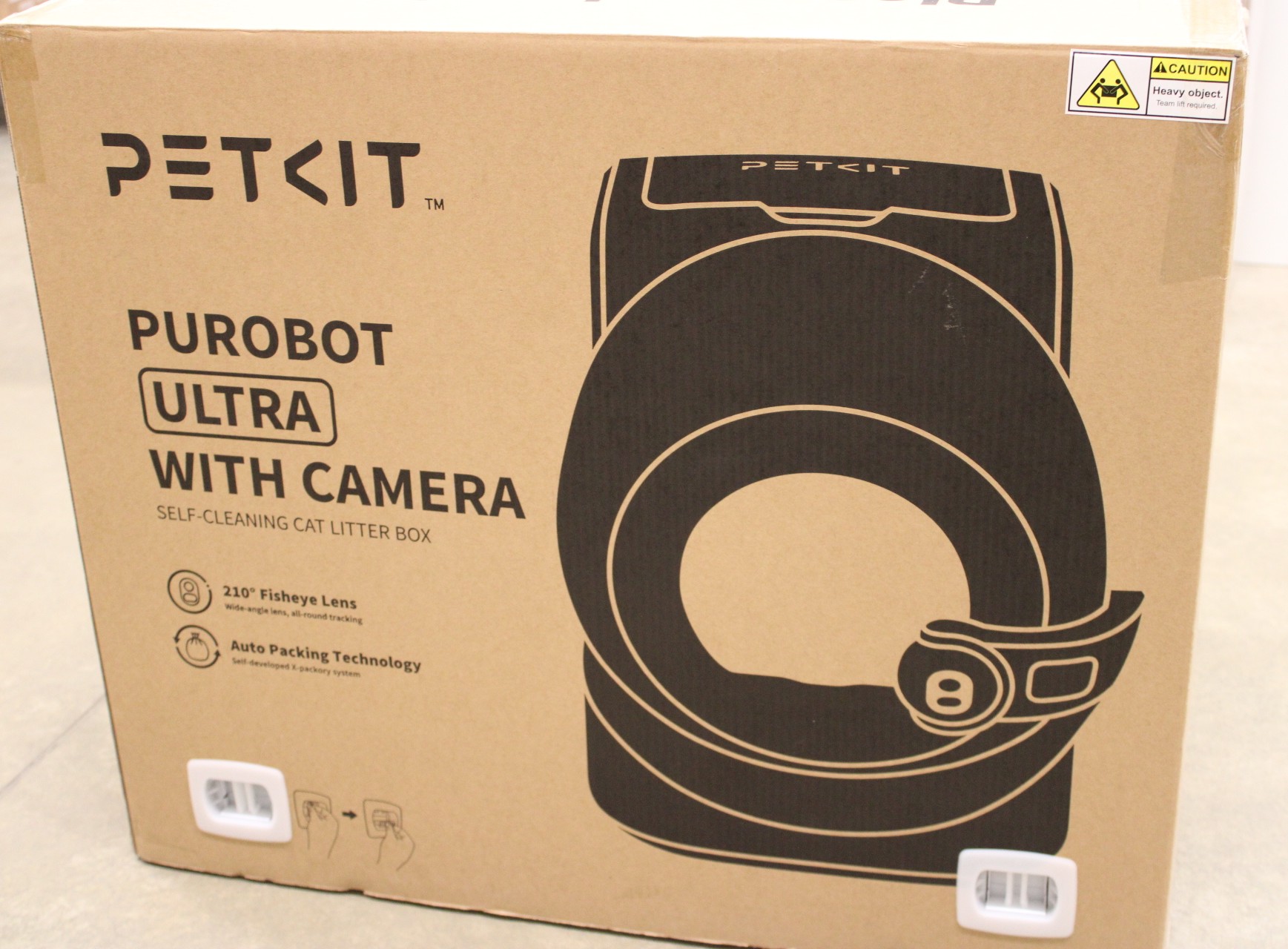 SALE OUT. PETKIT Automatic Cat Litter Box - Purobot Ultra - White - USED, SRATCHED, MISSIG INNER PACKAGING - 24 month(s)